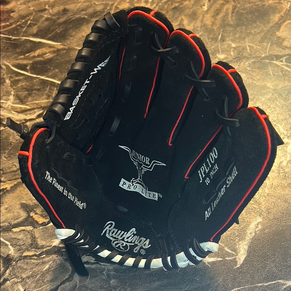 Rawlings Black and Red Baseball/T ball Glove
